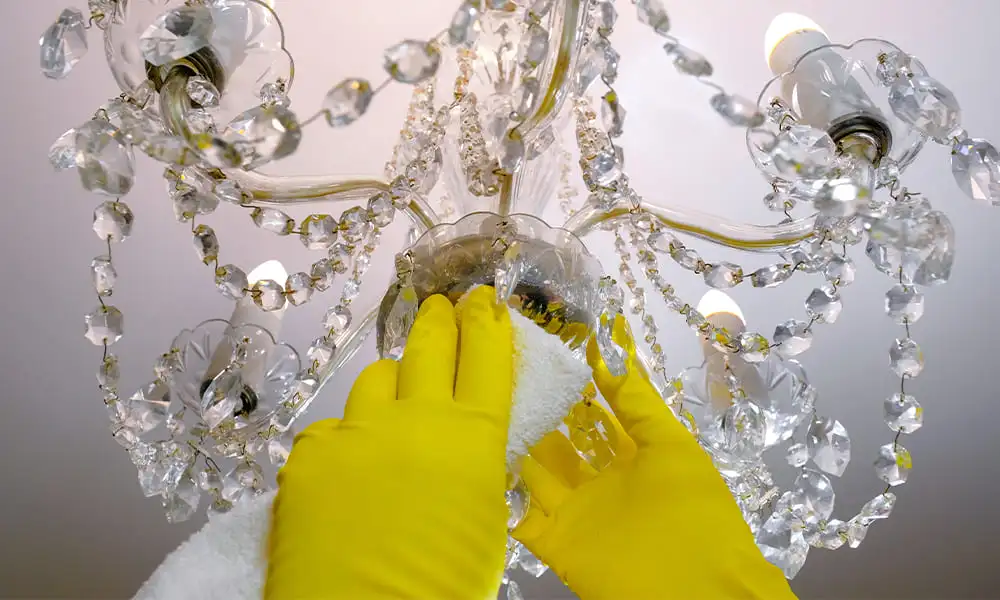 How to Clean Crystal Chandelier without Taking it Down